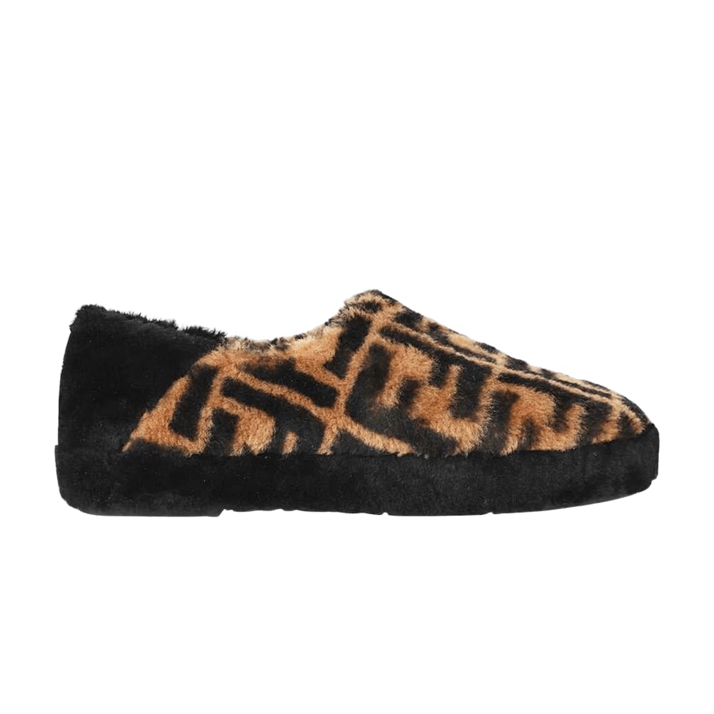 Fendi Shearling Slipper 'FF Logo - Brown'