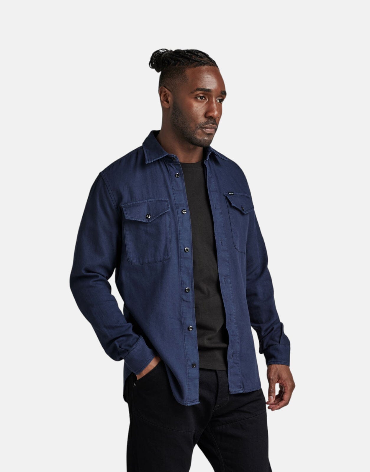 G-Star RAW Marine Slim Sartho Blue Shirt