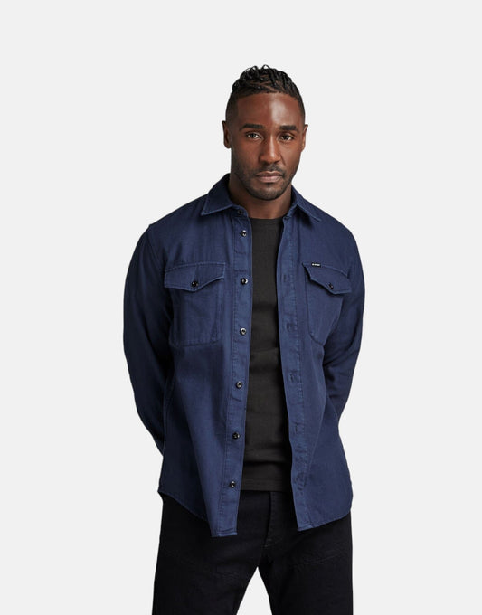 G-Star RAW Marine Slim Sartho Blue Shirt