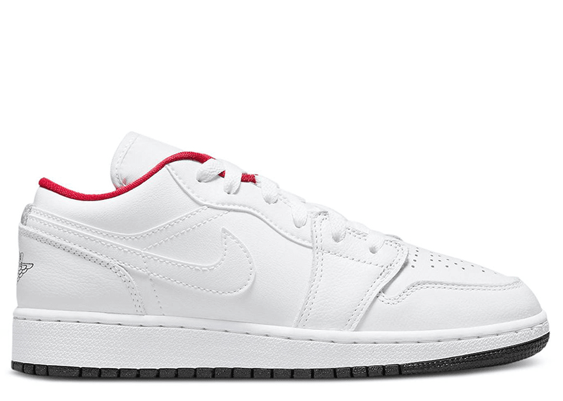 Jordan 1 Low White Gym Red Black (GS)