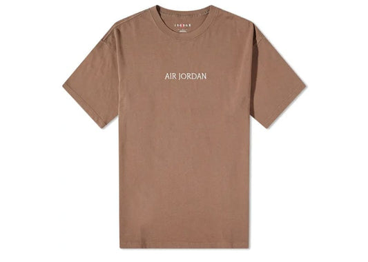 Jordan wordmark T-shirt brown