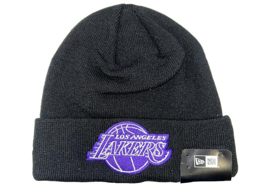 Los Angeles Lakers Logo Print Beanie Black