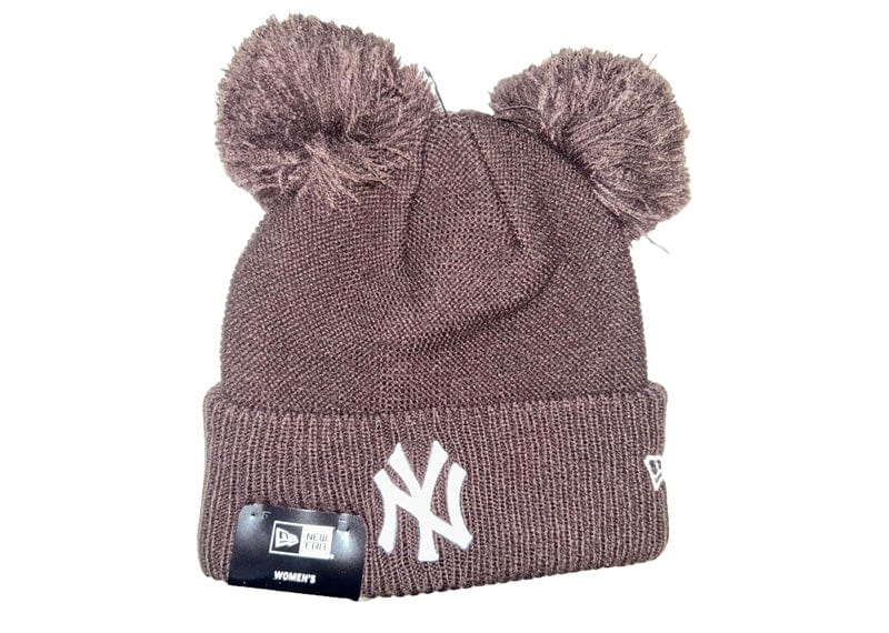 New York Yankees New Era Dark Chocolate Pom Pom Beanie