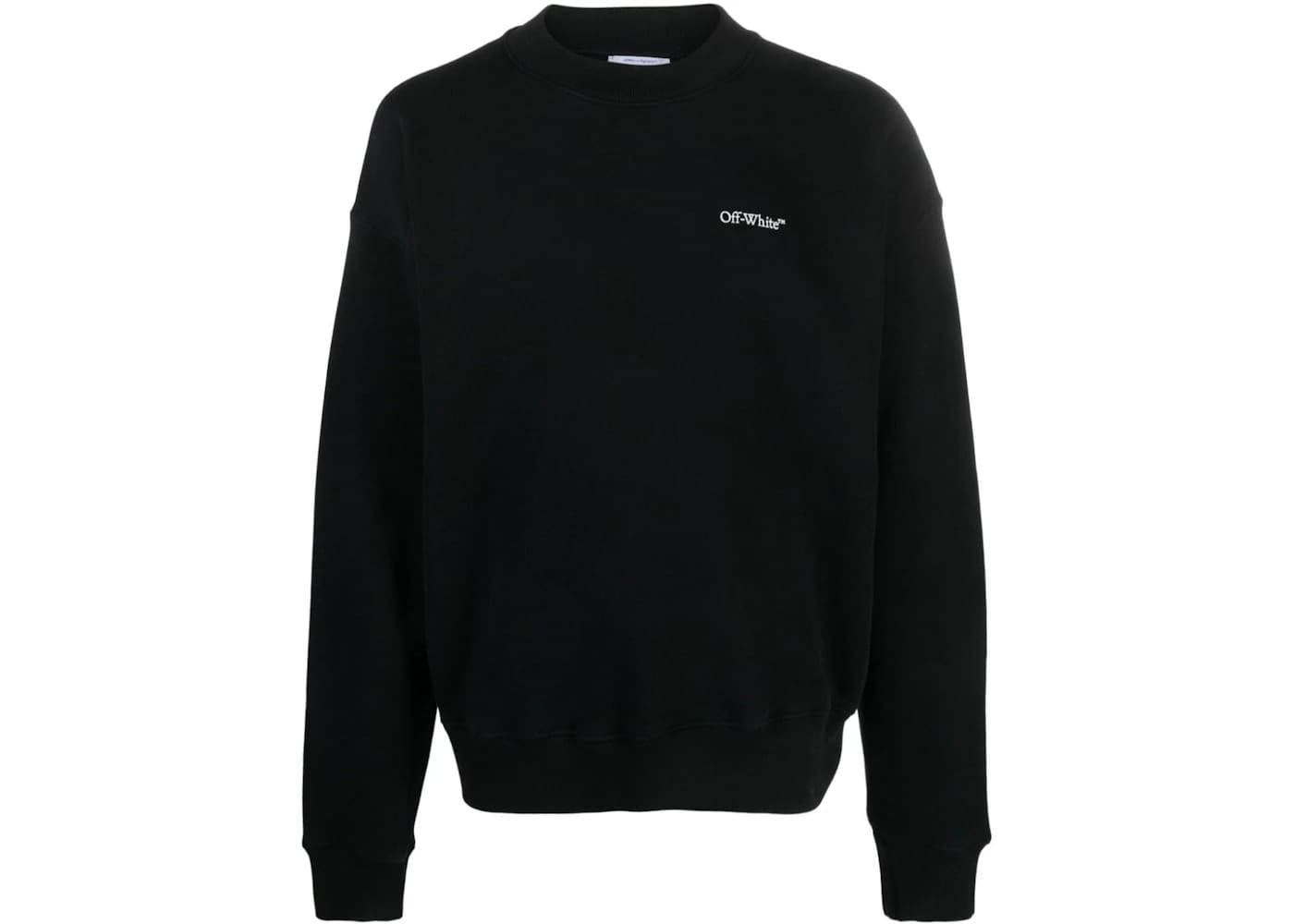 OFF-WHITE Logo-Print Long-Sleeve Sweatshirt Black