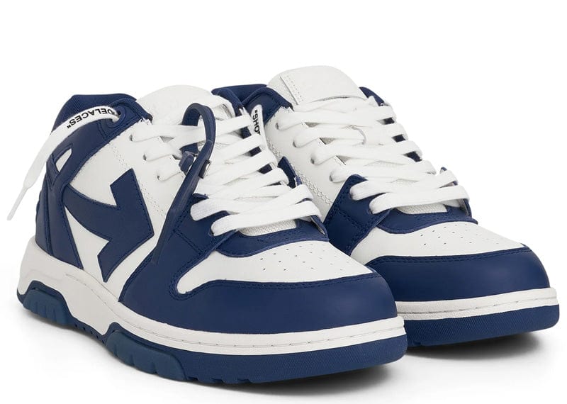 OFF-WHITE Out Of Office "OOO" Low Tops Dark Blue White