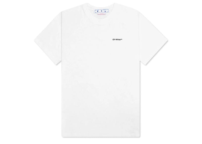 OFF-WHITE Wave Outline Diag Slim S/S Tee White