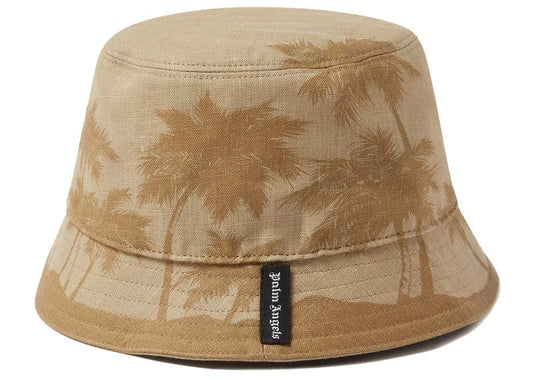 Palm Angels  All-over Bucket Hat Beige Sand