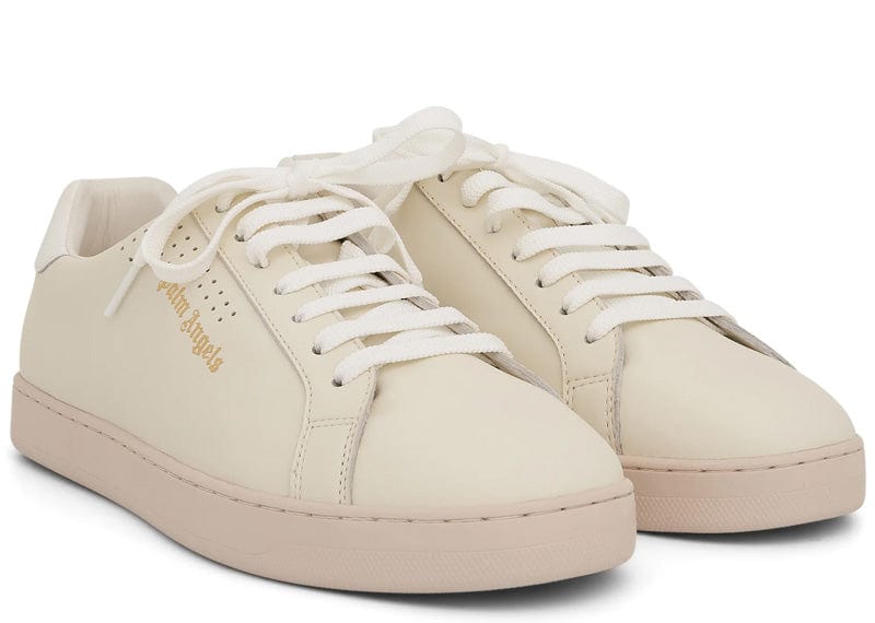 Palm Angels Palm 1 Leather Sneaker in Beige/White