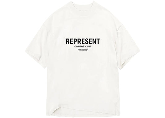 Represent Owners Club Front T-Shirt Flat White