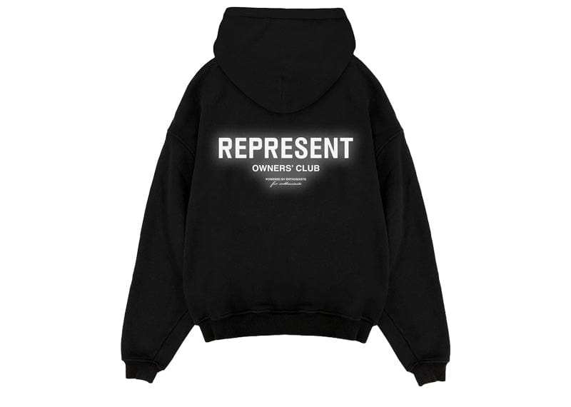 Represent Owners Club Hoodie Black Reflective