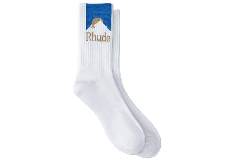 Rhude Moonlight Socks - White/Blue/Yellow