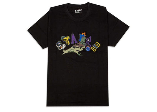 Staple Pigeon Camo Print T-Shirt Black