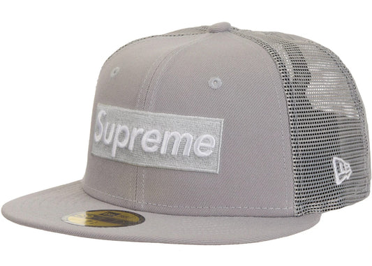 Supreme Box Logo Mesh Back New Era Cap (SS24) Gray