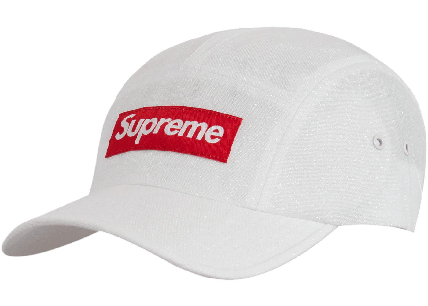 Supreme Glitter Cordura Camp Cap White