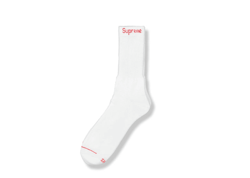 Supreme Hanes Socks White (Single)