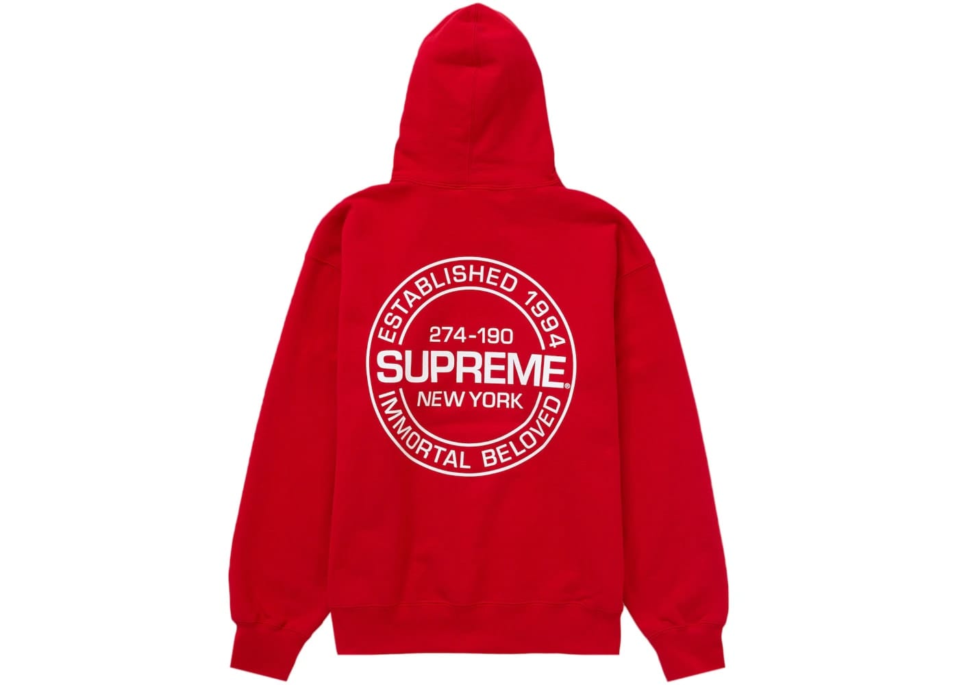 Supreme Immortal Hooded Sweatshirt Red