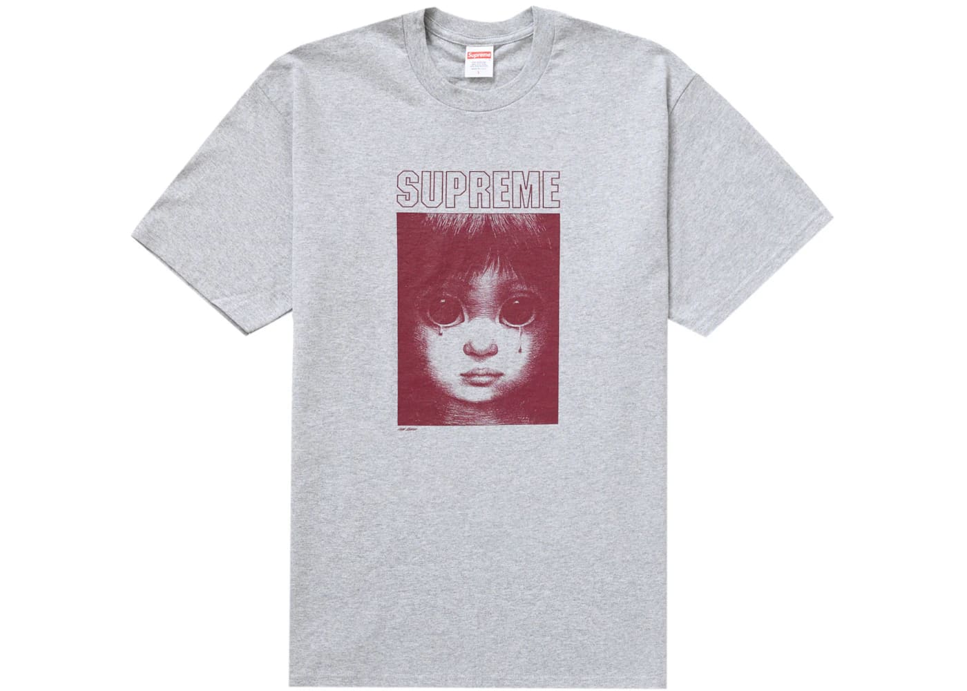 Supreme Margaret Keane Teardrop Tee Heather Grey