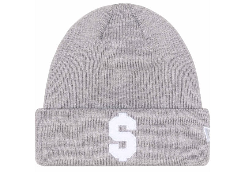 Supreme New Era $ Beanie Heather Grey