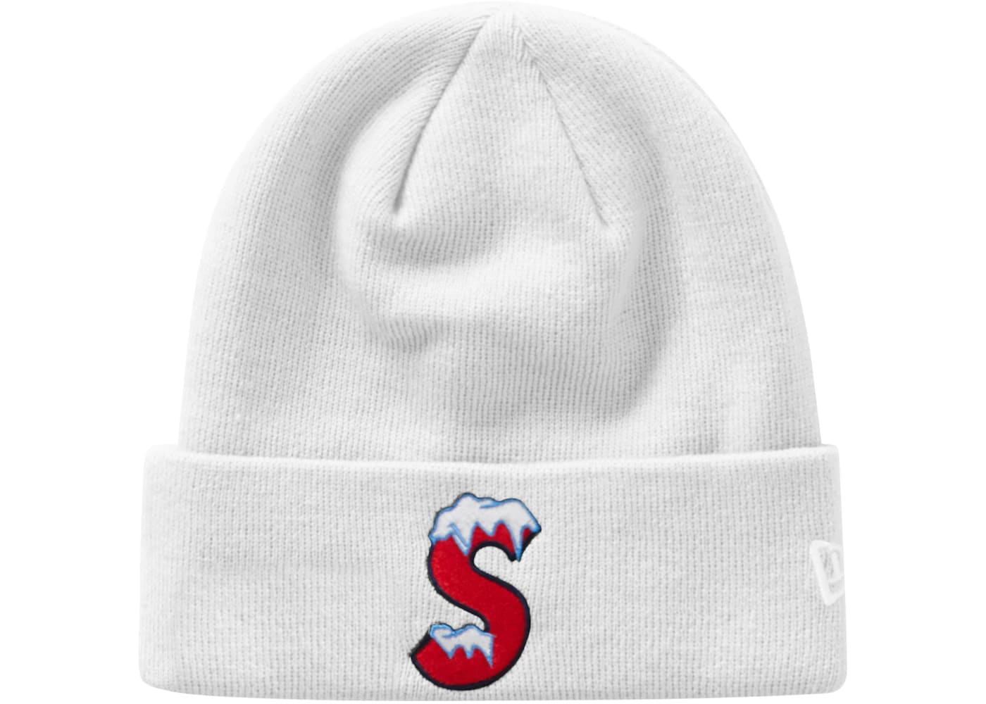 Supreme New Era S Logo Beanie (FW20) White