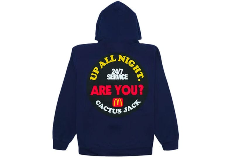 Travis Scott x McDonald's Up All Night Sticker Hoodie Navy