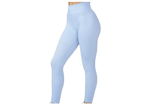 Young LA Women`s Ribbed Seamless Legging Blue