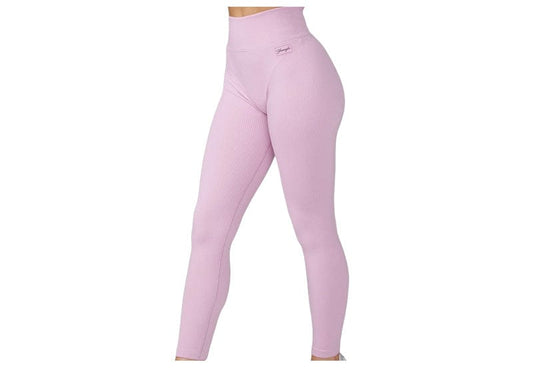 Young LA Women's Ribbed Seamless Legging Mauve